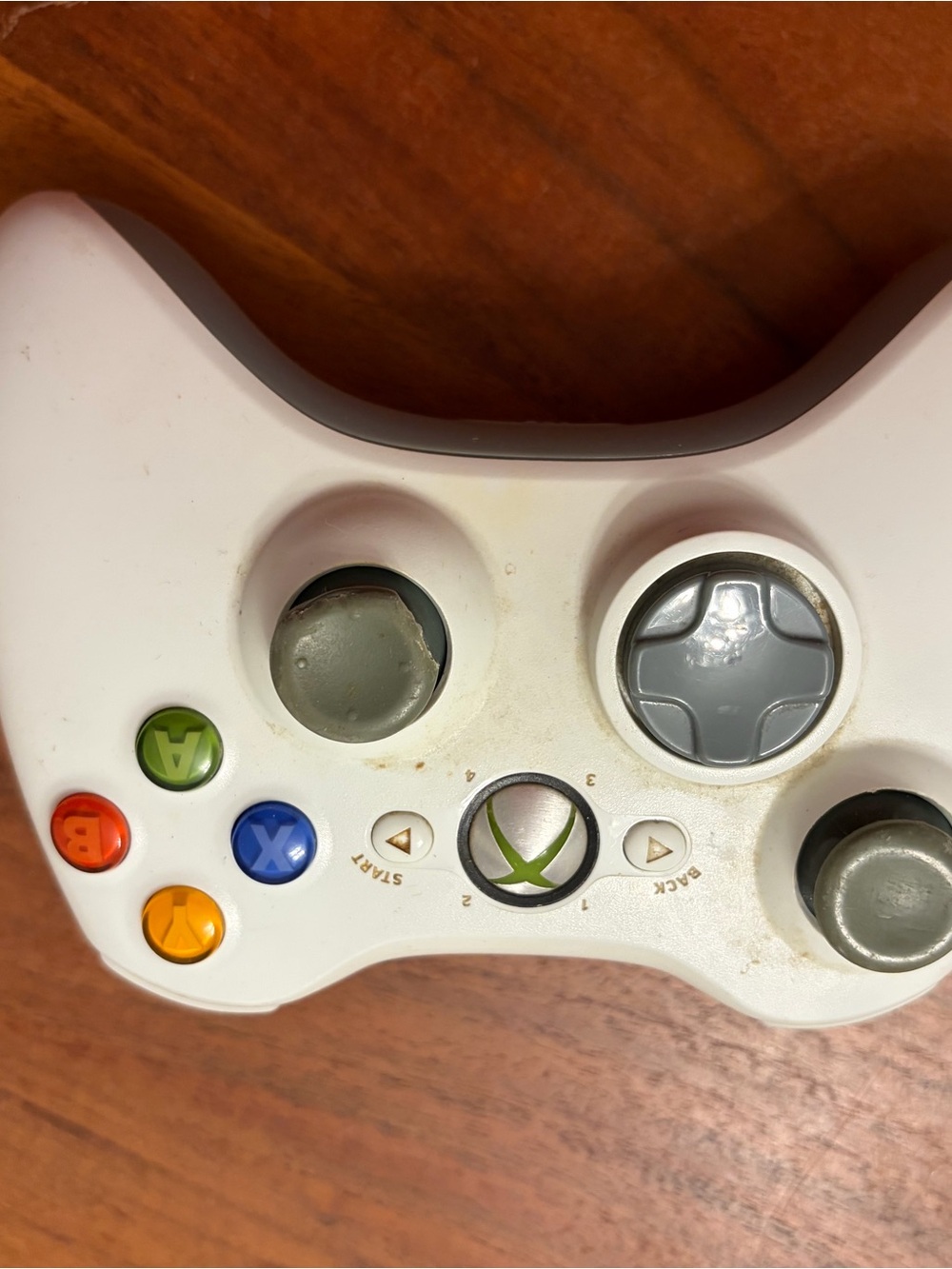 Microsoft White Wireless Xbox 360 Controller with Colored Action Buttons